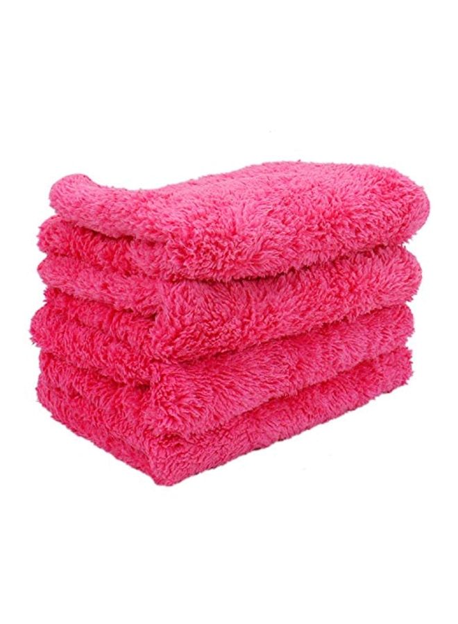 نيبمينينت مناشف وجه مايكروفايبر من 4 قطع وردي فاقع 25x30سنتيمتر - Image 2
