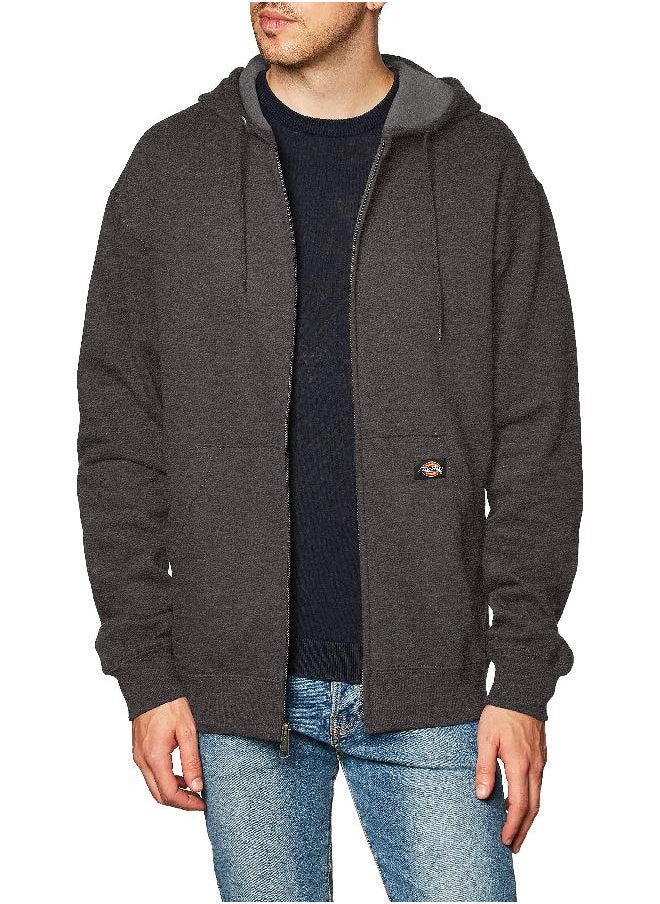 Dickies Dickies mens Full Zip Hoodie Fleece Jacket, Dark Heather, X-Large US  - Image 1