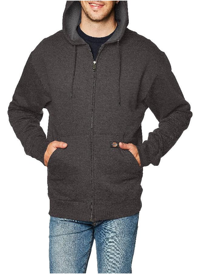 Dickies Dickies mens Full Zip Hoodie Fleece Jacket, Dark Heather, X-Large US  - Image 2