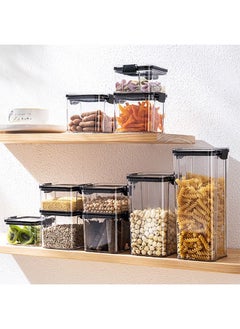 CityRiya-Long Airtight Food Storage Containers Set Dry Food Plastic Canisters Storage Organization for Kitchen and Pantry BPA Free Kitchen Canisters for Cereal Rice Plastic Grain Containers Storage Box 1300ML  - Image 3