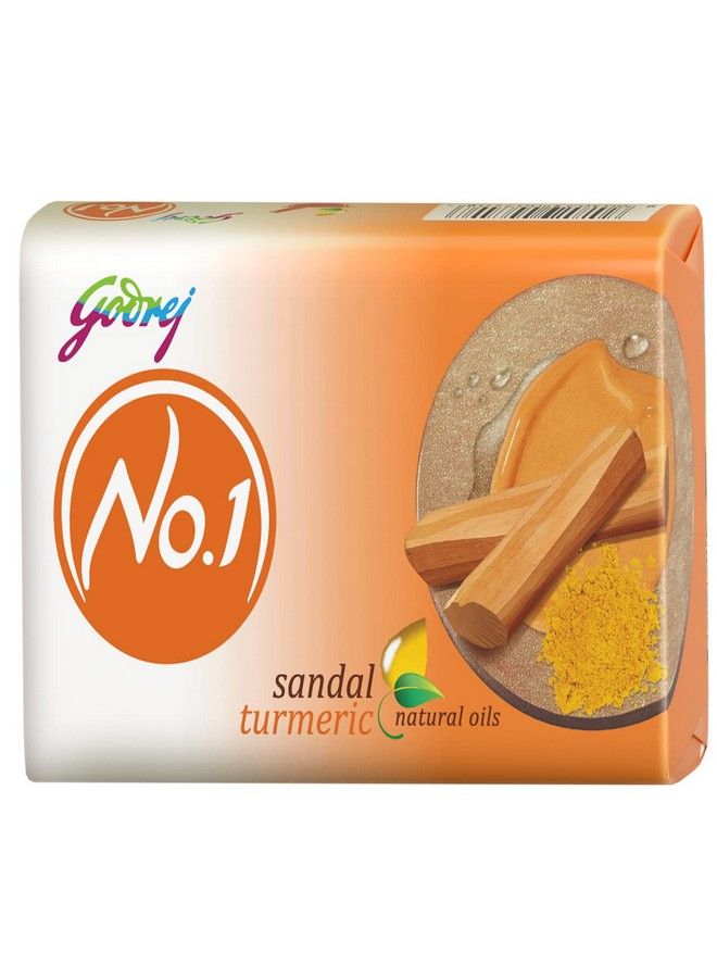 Godrej No.1 Godrej No.1 Bathing Soap, Sandal & Turmeric, 100g (Pack of 5)  - Image 1