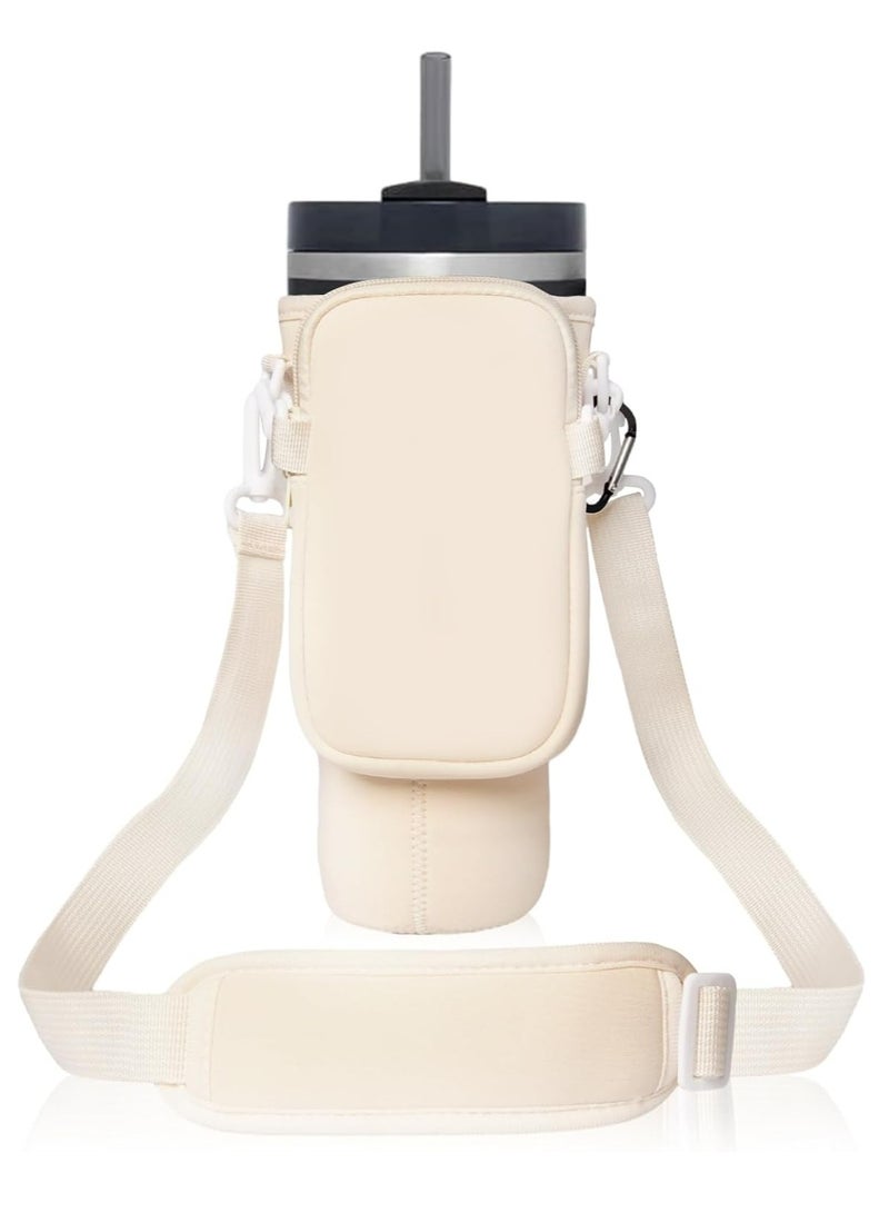 إسكدنيا 40oz Tumbler Water Bottle Carrier Bag with Removable Phone Pocket  Adjustable Strap, for Hiking  Camping - Image 1