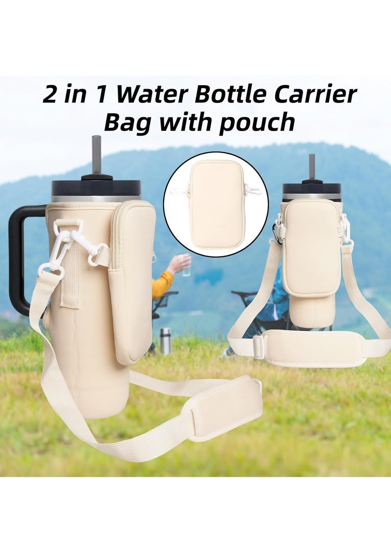 إسكدنيا 40oz Tumbler Water Bottle Carrier Bag with Removable Phone Pocket  Adjustable Strap, for Hiking  Camping - Image 5