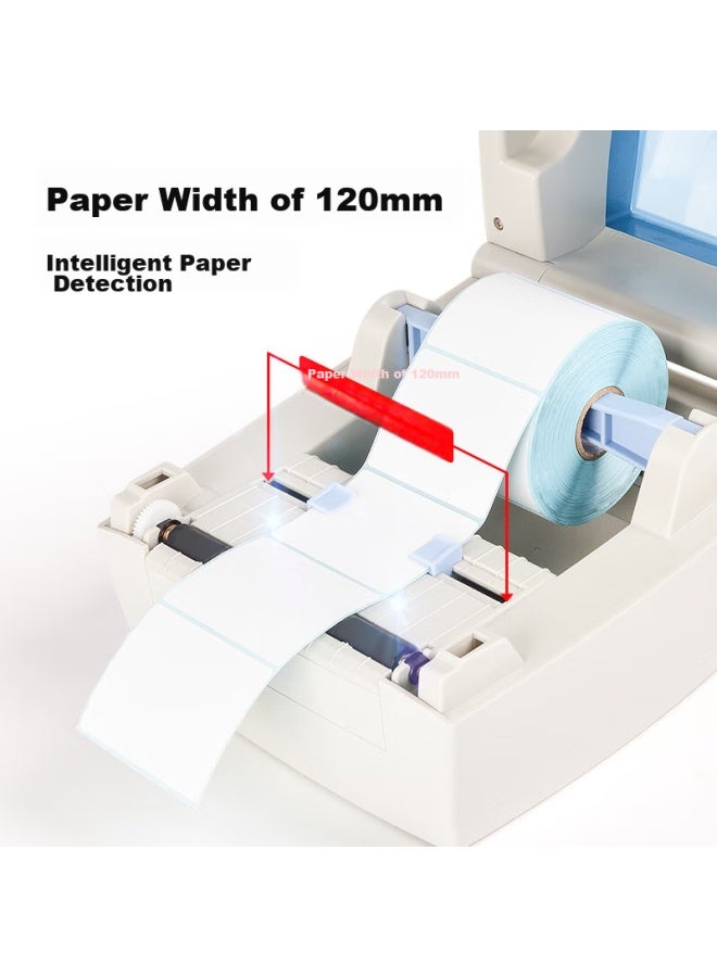 Hprt Q5 Thermal Label Printer, Express Delivery Electronic Shipping Label Printer, Commercial Small Wired, Express Delivery Single Sheet Express Barcode Sticker, One-sheet Two-sheet Printing - Image 2