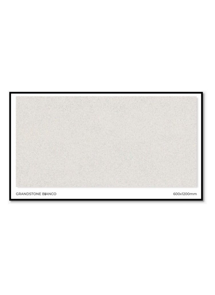 SOMANY Grandstone Bianco 600x1200mm Ceramic Floor Tiles - 10mm Thickness, 1.44 SQM | Premium Elegant White Marble Effect, Large Format Tiles for Modern Interiors 