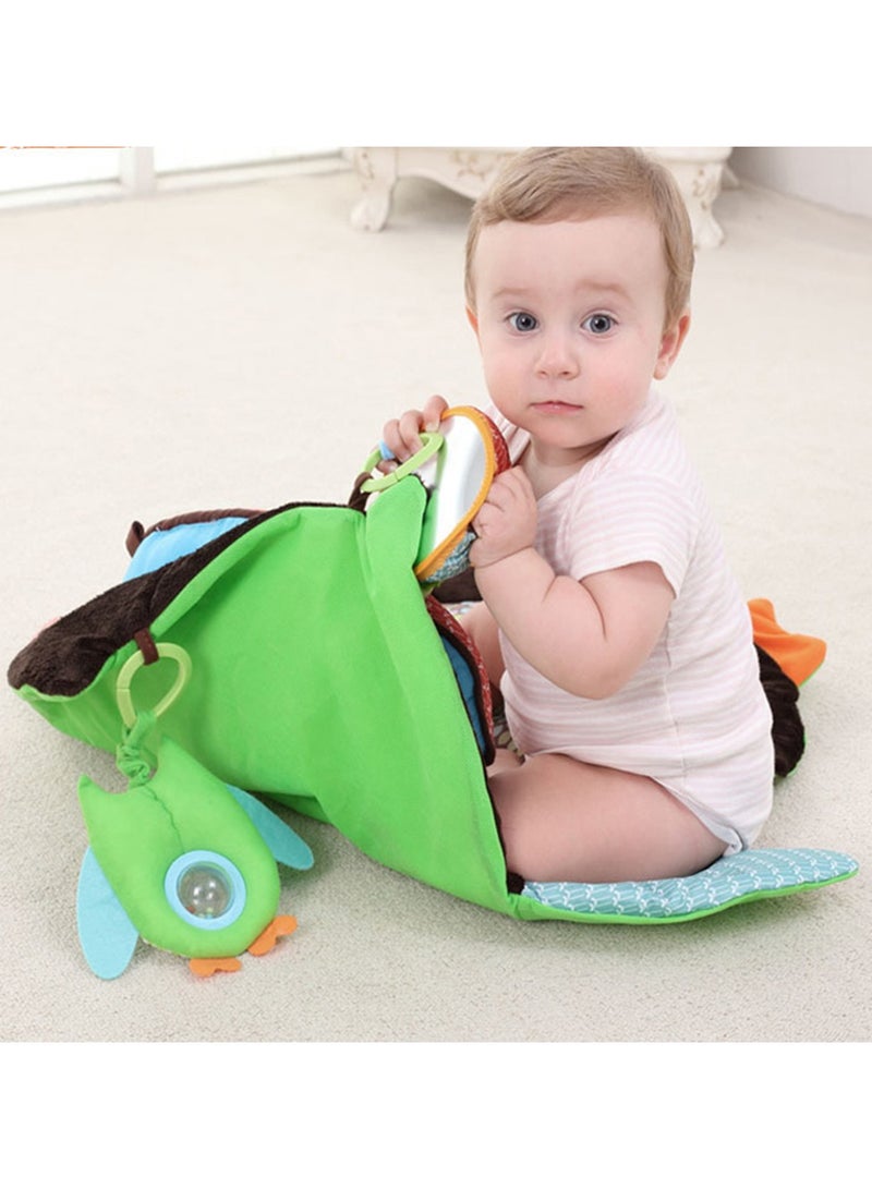 unikbebe Toy Playmat with Support Pillow, Soft Floor Blanket Indoor Baby Game Mats, Toy Gyms Crawling Pads, Kids Play Rug Carpet with Plush Toys, Owl Design for Tummy Time, Toddlers, Newborn Baby - Image 5