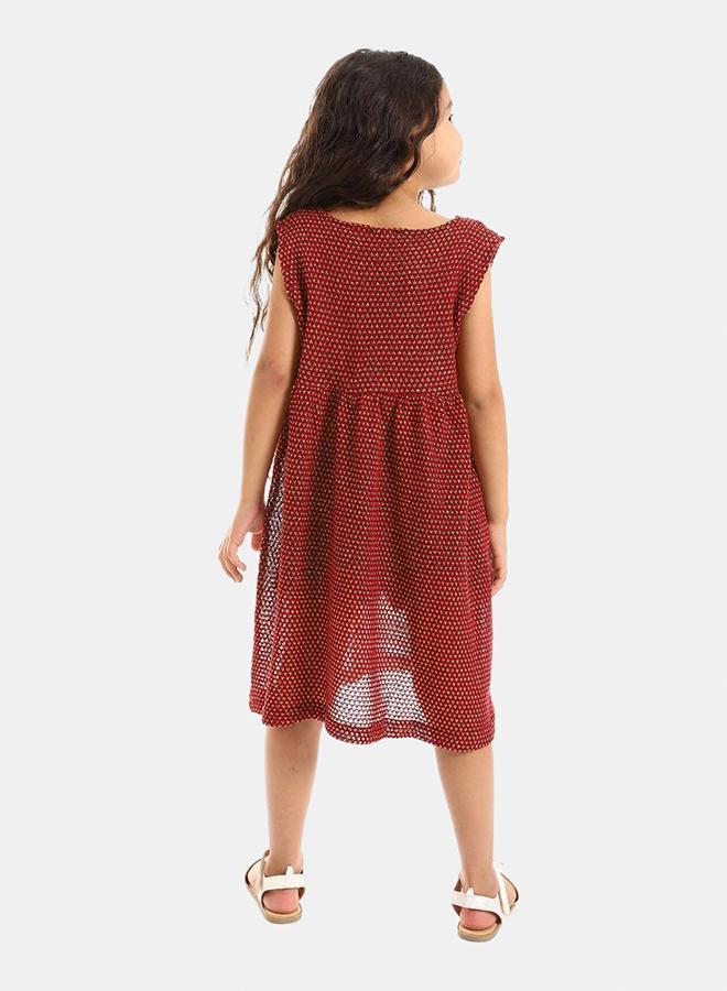 kady Stitched Slip On Dressgirls marron 10 - Image 3