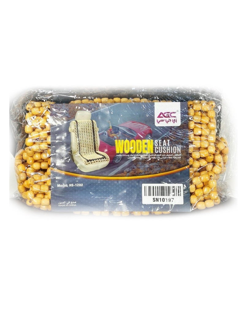 اي جي سي وسادة مقعد سيارة مزينة بخرز خشبي، توفر دعمًا كاملًا للظهر، مع تهوية لتبريد الهواء، وغطاء مقعد خشبي مزين بخرز للضغط الإبري، ومناسبة لجميع أنواع السيارات والشاحنات وسيارات الأجرة، ووسادة مريحة للقيادة لمسافات طويلة HS-1202 - Image 5