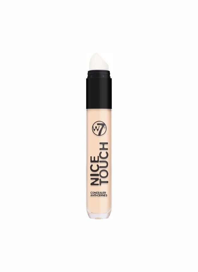 W7 Cosmetics W7 Nice Touch Concealer - Natural - Brighten the Eye Area & Conceal Blemishes - Medium Coverage - 2-in-1 Sponge Stick Applicator and Blending Sponge - Vegan Makeup  - Image 2