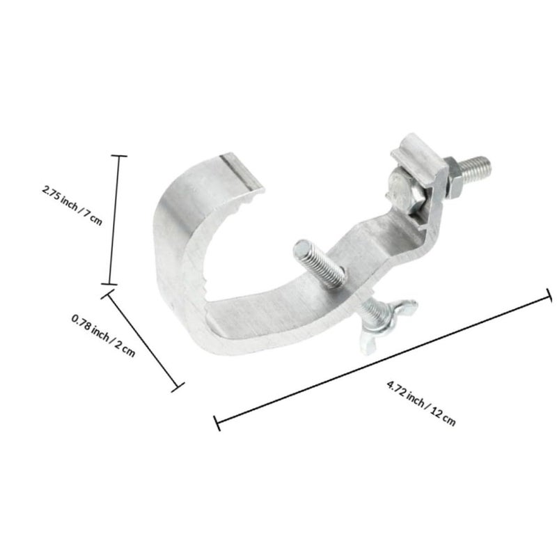 8 Silver Aluminum Stage Light Clamps for Truss Tubes 30-52mm DJ Theater Mounting Accessories - Image 3