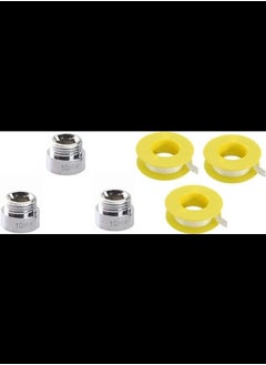 Male to Female Chrome Extension Nipple with Teflon Tape 3PCS