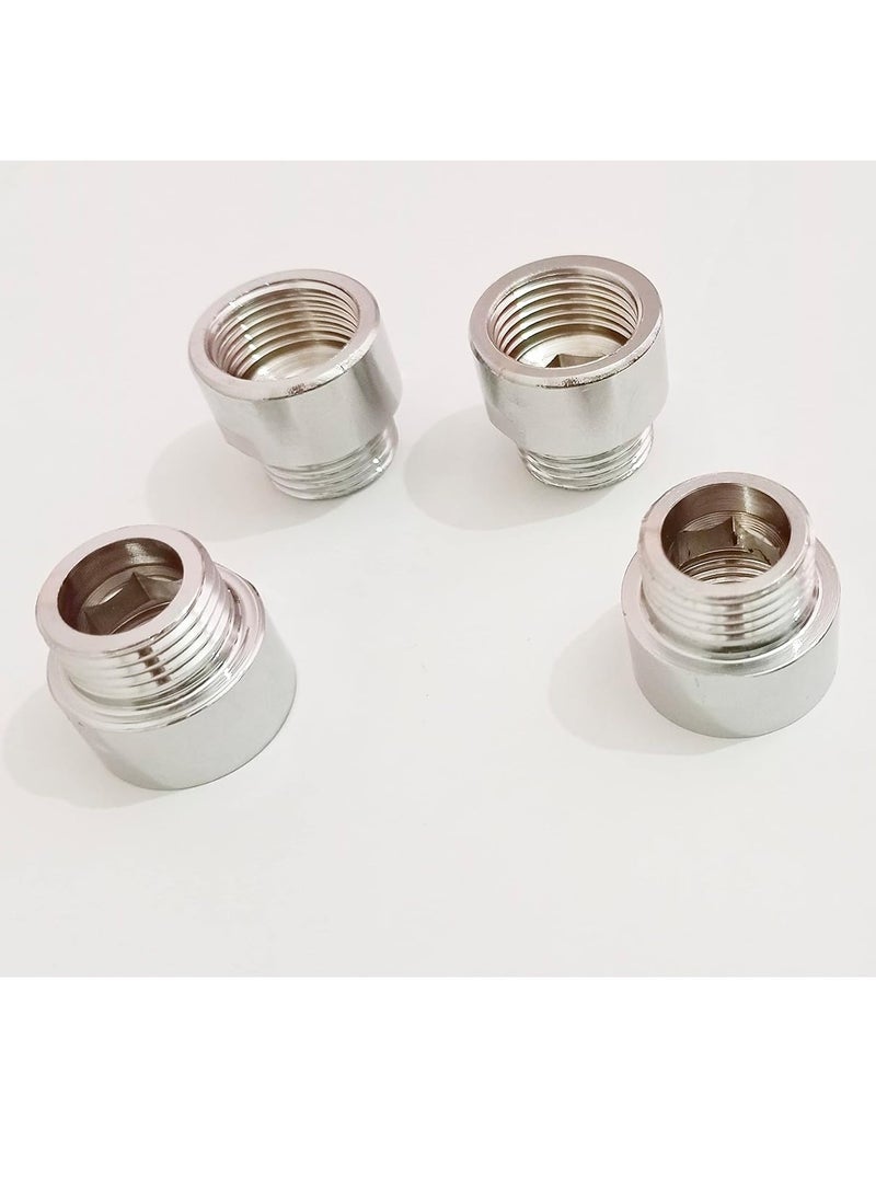 ABBASALI - Male to Female Chrome Extension Nipple with Teflon Tape 3PCS - Image 1