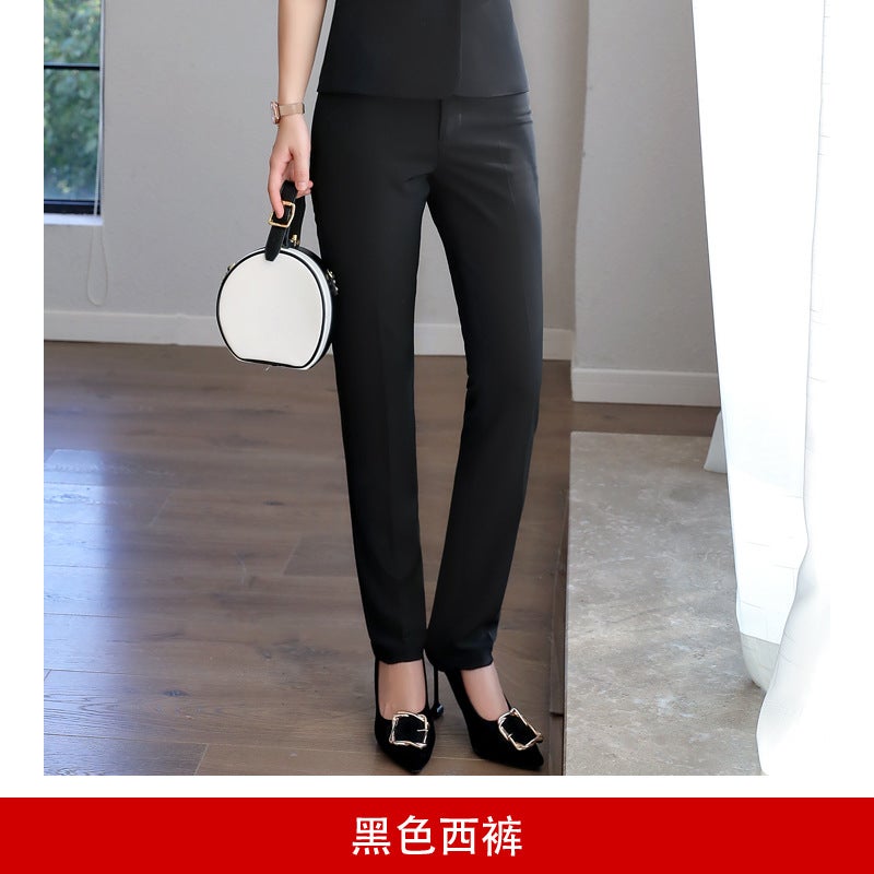 Office Women's Clerk Suit Dress Spring and Summer New Short-sleeved Suit suit Hotel Work Clothes Business Wear Dress - Image 1