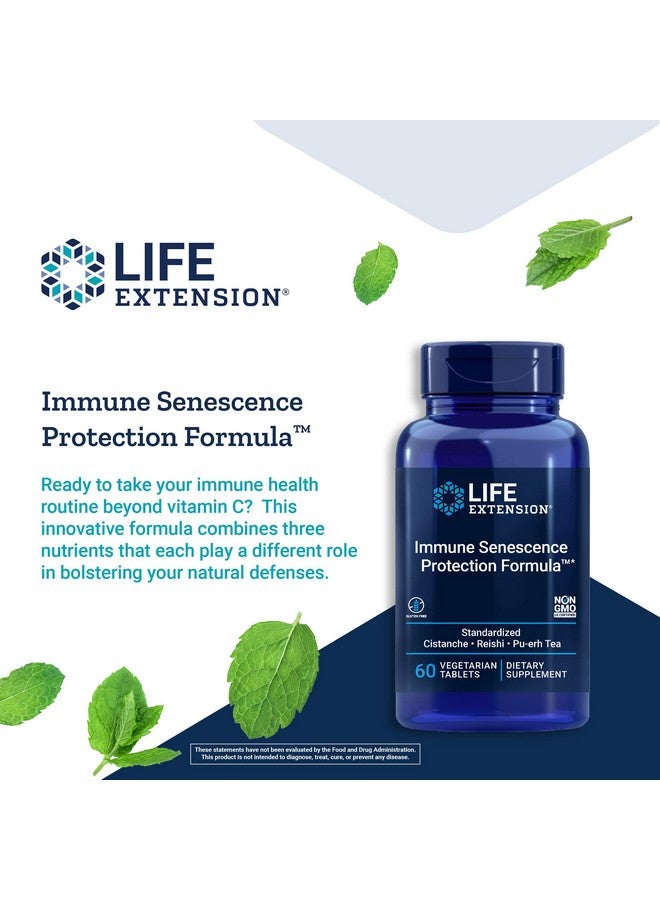 Life Extension Immune Senescence Formula Standardized Cistanche Reishi Puerh Tea 60 Vegetarian Tablets - Image 5