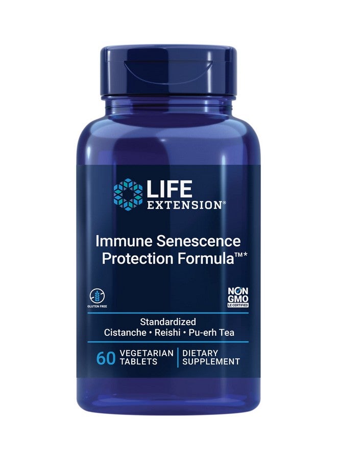 Life Extension Immune Senescence Formula Standardized Cistanche Reishi Puerh Tea 60 Vegetarian Tablets - Image 1