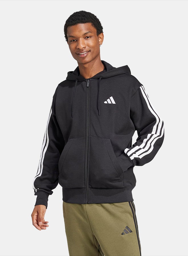 Adidas Essentials 3-Stripes Fleece Hoodie - Image 1