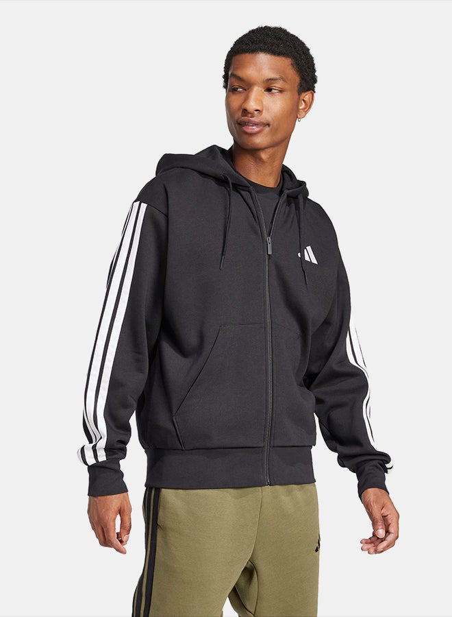 Adidas Essentials 3-Stripes Fleece Hoodie - Image 3