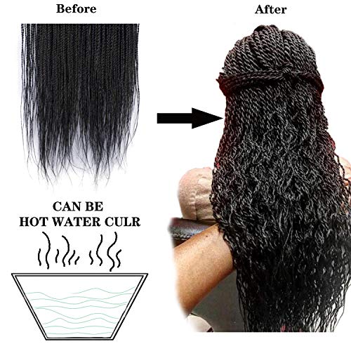 NAYOO Senegalese Twist Crochet Hair - 8 Packs 22 Inch Crochet Hair For Black Women, 35 Strands/Pack Small Twist Crochet Braids Hair Hot Water Setting, Braid Hair Extensions Crochet(22 Inch, 1B/BUG) - Image 3