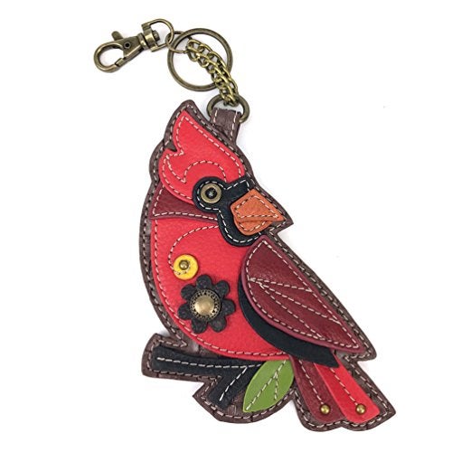 CHALA Bird Collection Women's Decorative Key Fob/Coin Purse Accessory - Cardinal - Image 1