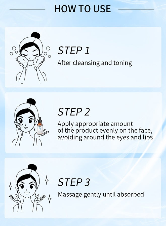 Vitamin B3 Niacinamide Serum, Niacinamide Face Serum for Women & Men, Skin Brightening Serum Face Care, Anti Aging Serum for Face, Dark Spot Remover Serum, Hydrating Serum, Even Skin Tone 30ml