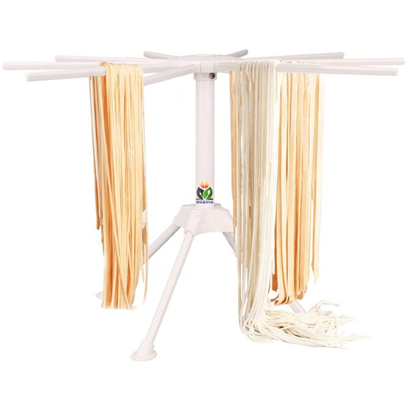 GOZIHA Kitchen Pasta Drying Rack | Make Homemade Fresh Pasta | Household Noodle Dryer Rack Hanging for Home Use | Spaghetti Drying Rack Noodle Stand | Easy Storage and Quick Set-Up (White) - Image 1