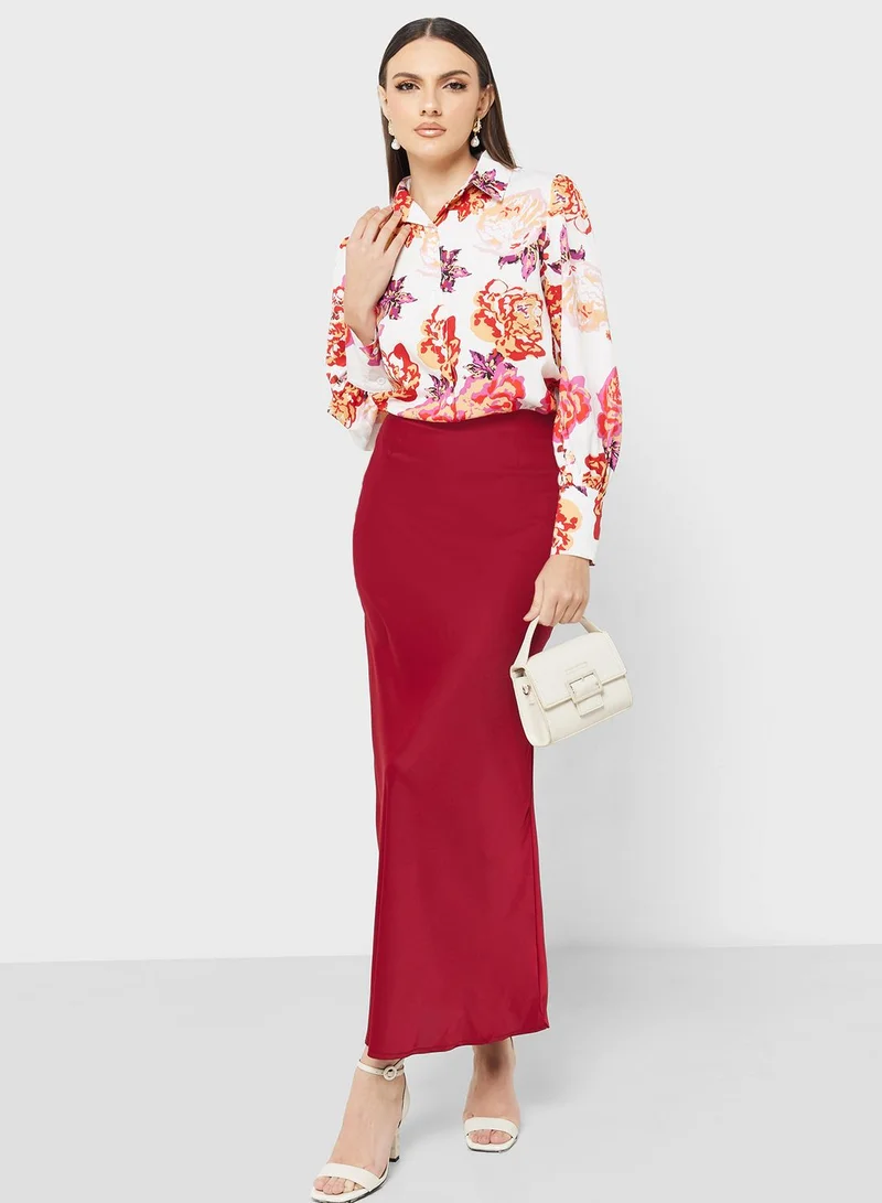 ايلا Printed Button Down Shirt