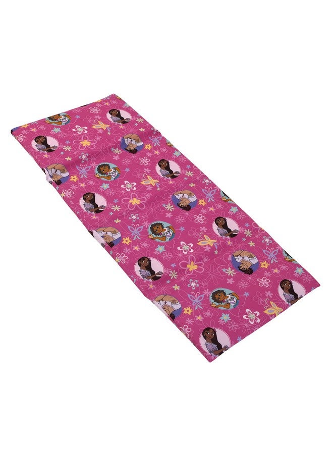 Disney Encanto Tropical Delight Pink and Aqua, Mirabel and Isabella Preschool Nap Pad Sheet - Image 1