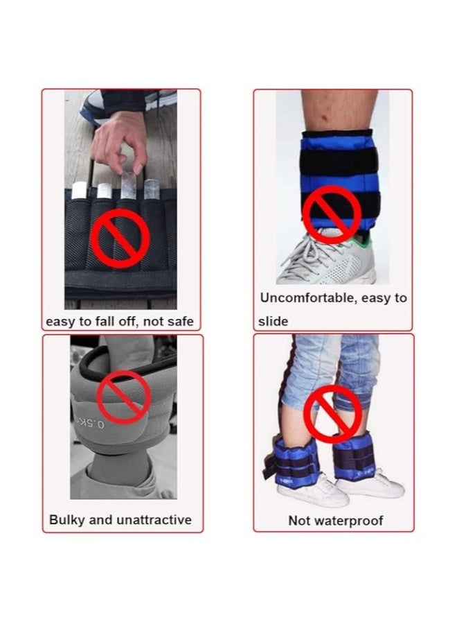 Generic Adjustable Wearable Wrist u0026 Ankle Weight, 2pcs (1lb Each) Weight-Bearing Wristband Bangles Bracelet for Women Men Kids Home Gym Office Fitness such as Yoga, Pilates, Running, Hiking, boxing, Aer  - Image 5