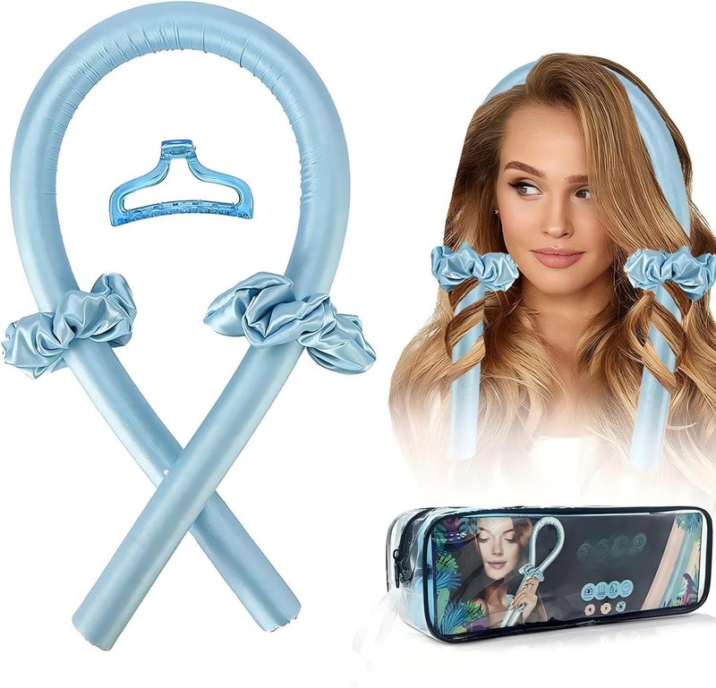ELECDON Heatless Hair Curlers For Long Hair, No Heat Silk Curls Headband You Can To Sleep In Overnight, Soft Foam Hair Rollers, Curling Ribbon and Flexi Rods for Natural Hair - Image 1