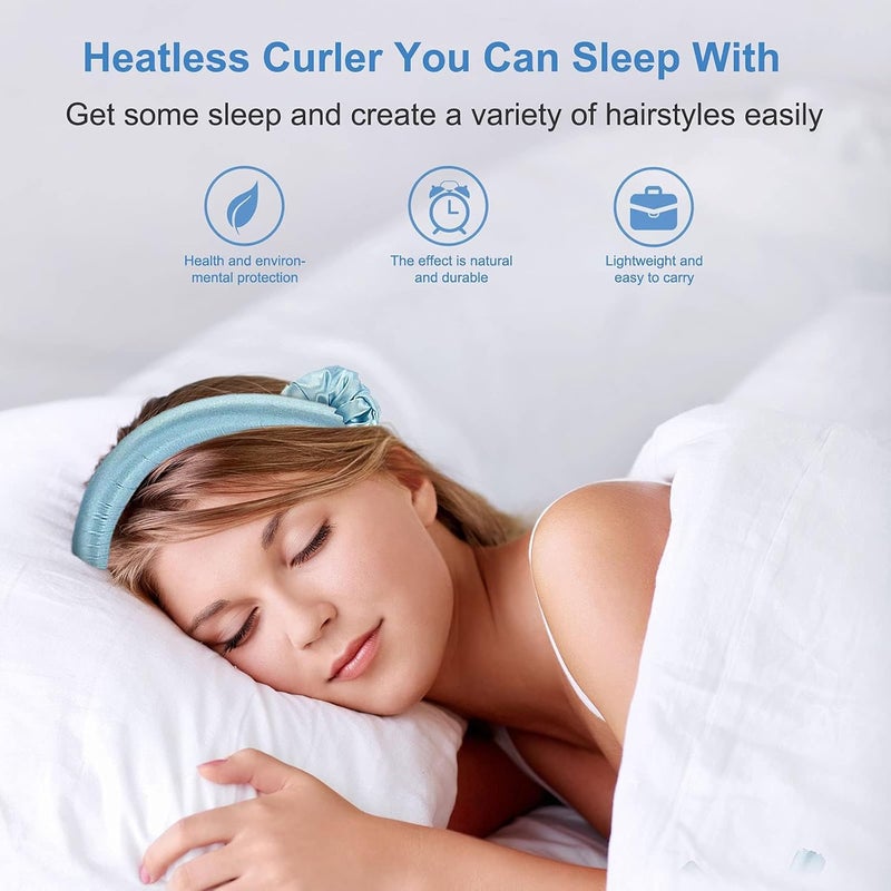 ELECDON Heatless Hair Curlers For Long Hair, No Heat Silk Curls Headband You Can To Sleep In Overnight, Soft Foam Hair Rollers, Curling Ribbon and Flexi Rods for Natural Hair - Image 2
