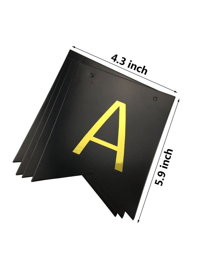 FECEDY Black Happy Birthday Bunting Banner with Shiny Gold Letters Party Supplies - Image 5