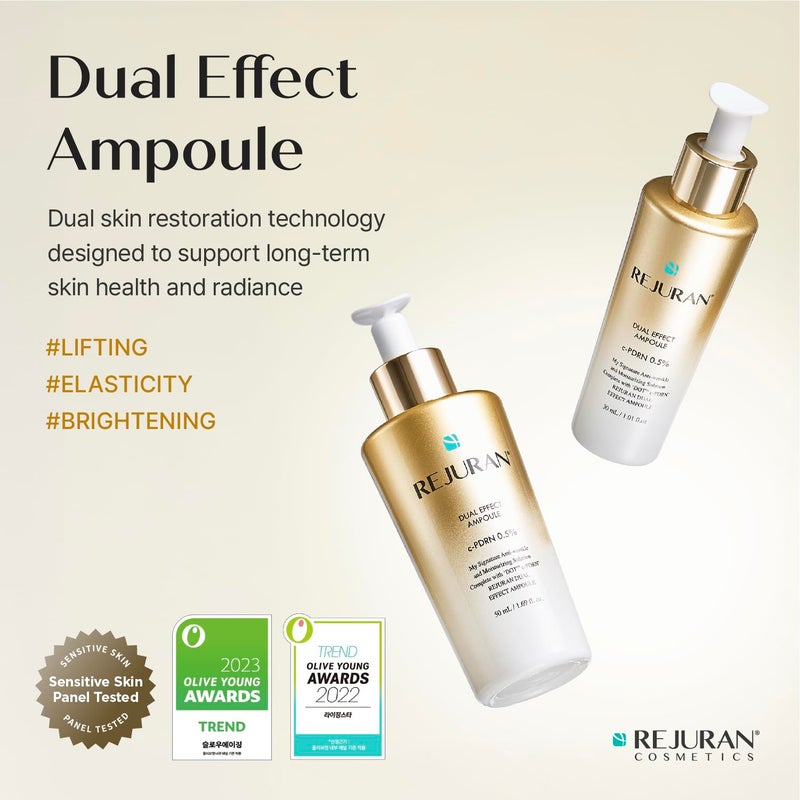 REJURAN أمبولات REJURANÂ® ذات التأثير المزدوج، DOT DUAL c-PDRNÂ® [حجم أكبر] - سيروم وجه DNA السلمون للتجديد العميق، العناية بالتجاعيد، مرونة البشرة مع نتائج مضادة للشيخوخة مرئية. العناية بالبشرة الكورية (1.69 أونصة سائلة) - Image 2