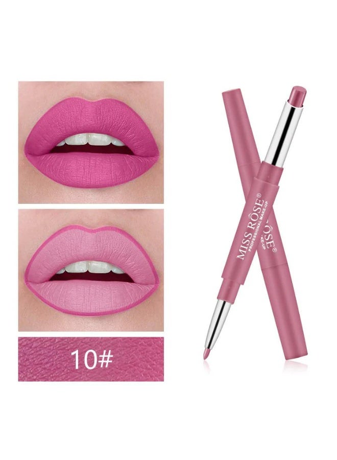 Miss Rose 2-In-1 Waterproof Matte Lipstick with Lip Liner – #10 I'VE KISSED Long-Lasting Matte Lip Color