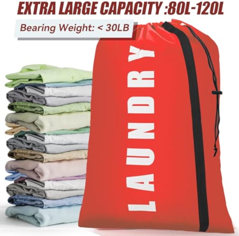 Isink Laundry Bag,2 Pack Travel Laundry Bags for Dirty Clothes,Large Laundry Bags for Camping & Traveling,Dirty Clothes Travel Bag, Travel Essentials 24" x 36" (Cyan + Gray) - Image 5