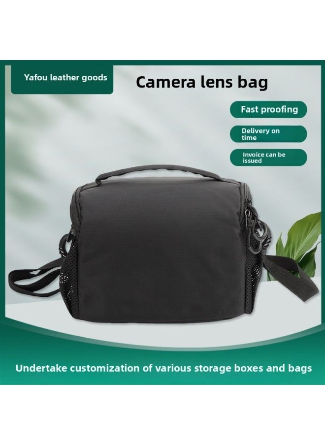 Generic Digital SLR Camera Shoulder Bag Outgoing Portable Small Camera Bag Fashionable Messenger Bag Crossbody Photography Bag-Color:Black  - Image 1
