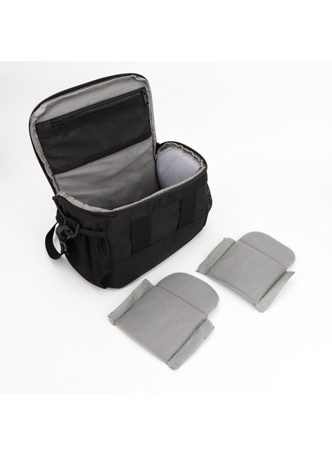 Generic Digital SLR Camera Shoulder Bag Outgoing Portable Small Camera Bag Fashionable Messenger Bag Crossbody Photography Bag-Color:Black  - Image 4