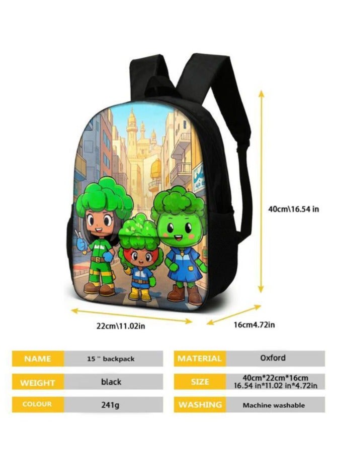 Cartoon three-piece schoolbag with front pocket - 641  - Image 5