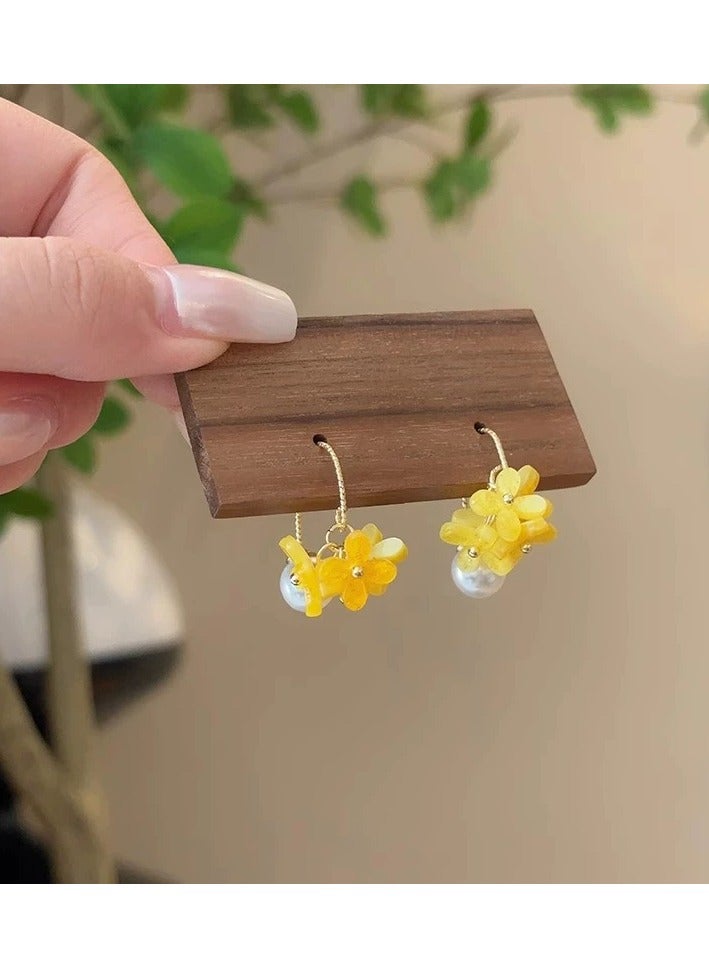 Goolsky Ethereal Osmanthus Tassel Earrings for Women – Elegant Small Luxury Floral Studs, Fresh & Chic Trendy Jewelry, Daily/Casual Wear - Image 2
