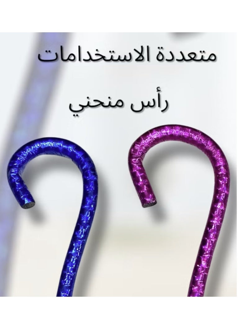 شاهين قطعتان من عصا الخيزران البلاستيكية المرنة القابلة للانحناء الملونة للرقص الشعبي والفولكلور والعروض المدرسية والتدريب على المسرح والاستخدام اليومي - Image 5