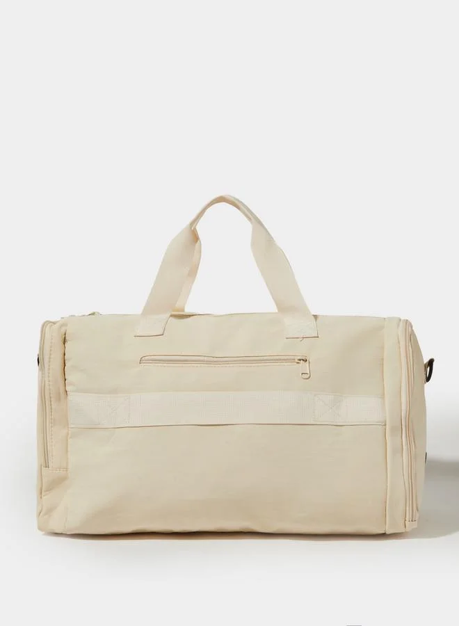 Styli  Off-White Double Pocket Gym Duffle Bag for Women | Best Price UAE