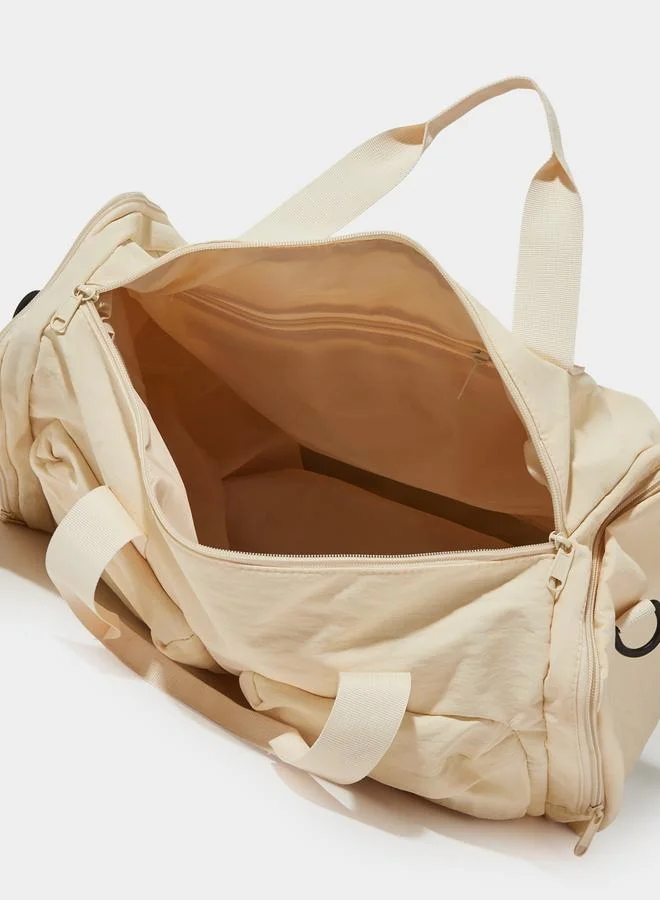 Styli  Off-White Double Pocket Gym Duffle Bag for Women | Best Price UAE