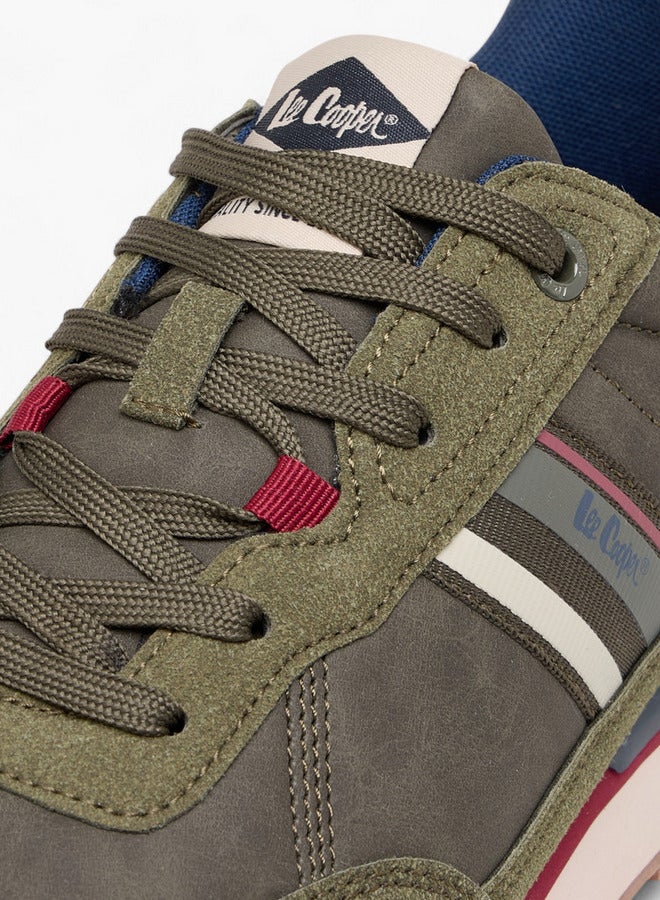 Lee Cooper Men's Panelled Sneakers with Lace-Up Closure - Image 4