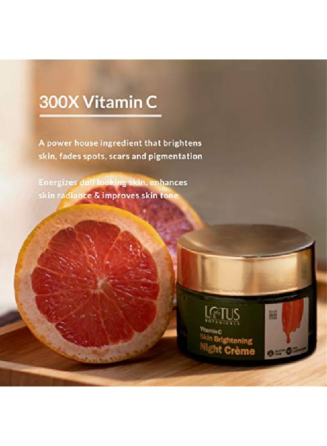 LOTUS BOTANICALS Skin Brightening Night Cream | Vitamin C | Silicon Chemical Free | All Skin Types | 50G  - Image 4