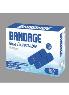 Gasin Metal Detectable Blue Band-Aid for Hotel Restaurant Chef Waterproof Band-Aid 100 PCS  - Image 1