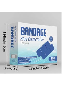 Gasin Metal Detectable Blue Band-Aid for Hotel Restaurant Chef Waterproof Band-Aid 100 PCS  - Image 4