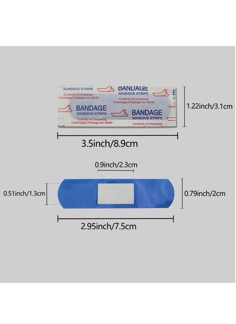 Gasin Metal Detectable Blue Band-Aid for Hotel Restaurant Chef Waterproof Band-Aid 100 PCS  - Image 3