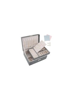 Generic Leather Jewelry and Accessories Box and Organizer 2 Layers with Protective Key 1 Piece Random Color  - Image 5
