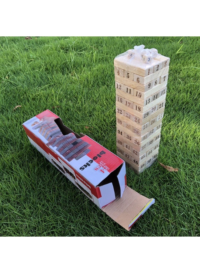 54-Piece Wooden Blocks Playset - Image 2