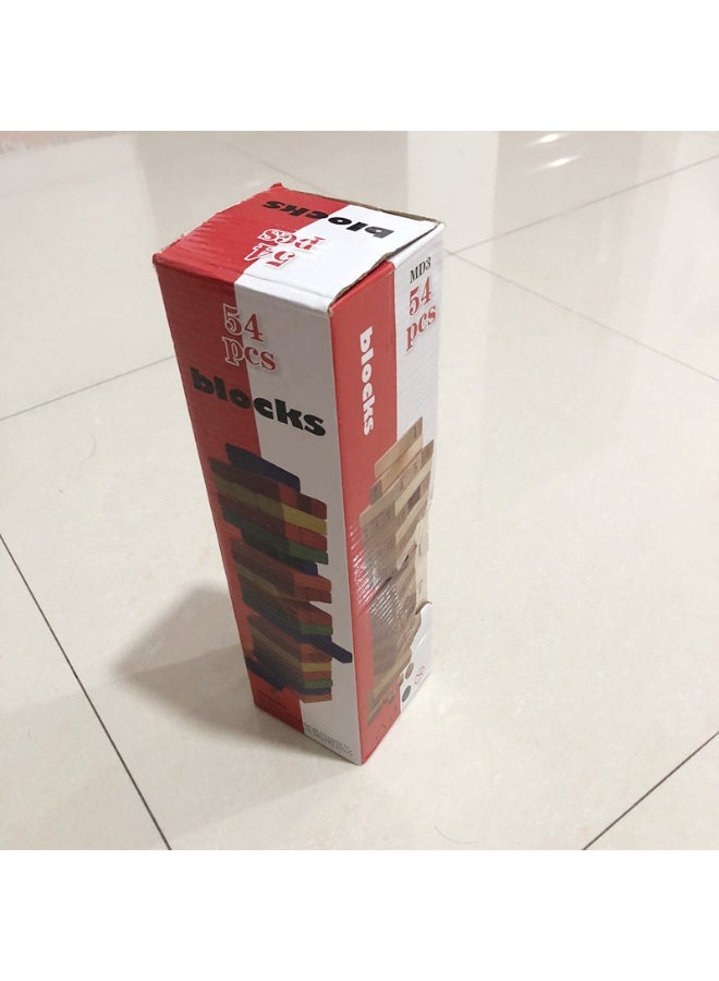 54-Piece Wooden Blocks Playset - Image 3