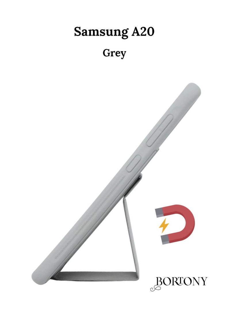 BORTONY Galaxy A20 Case, Fully Covered With Finger Grip Stand Holder Anti Slip Shockproof Protective Case Cover For Samsung Galaxy A20 - Image 2